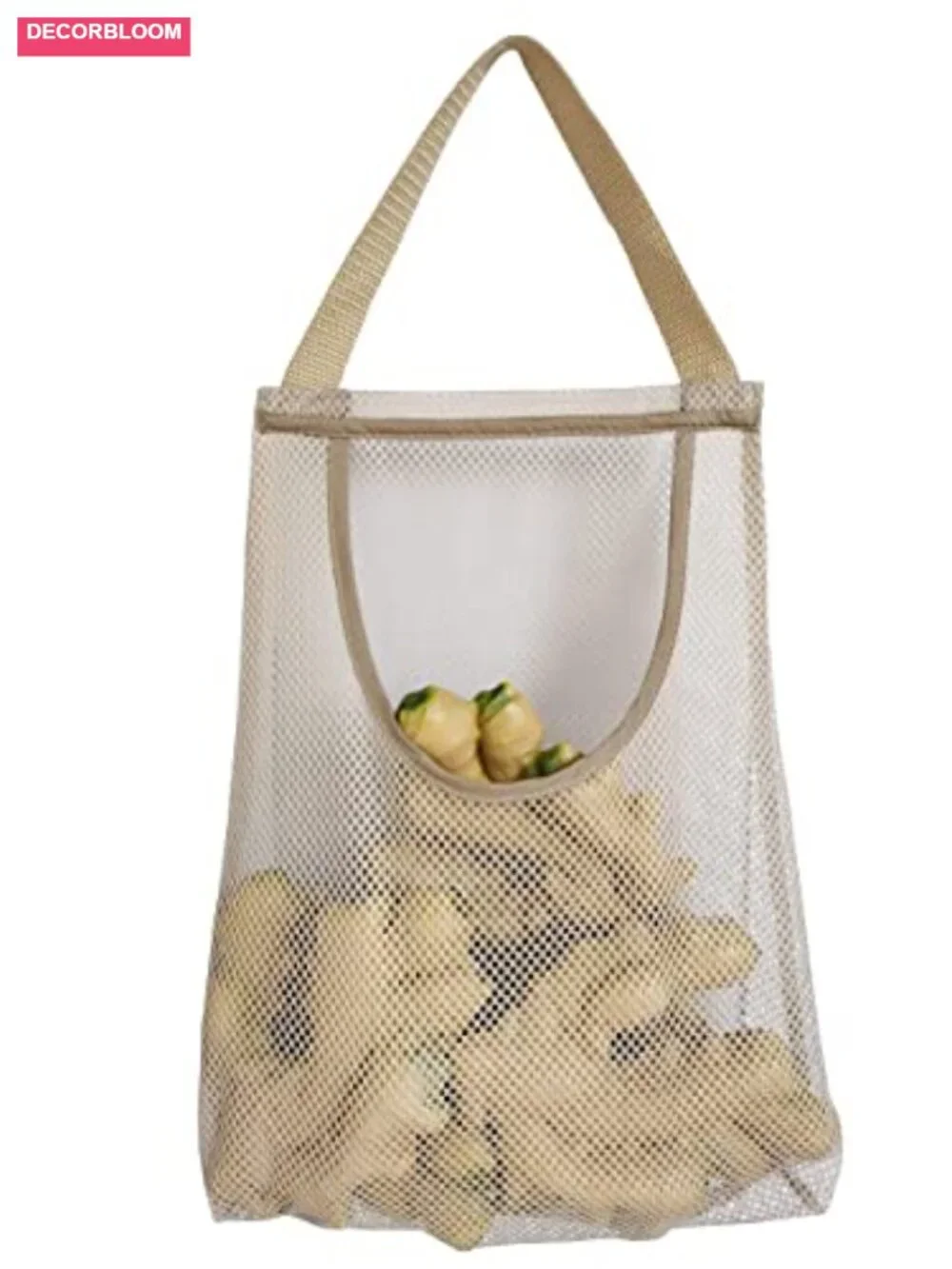 5 Pack Reusable Mesh Storage Bags for Produce, Potatoes, Onions, Garlic -